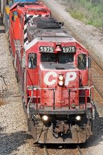 CP 5975 about to duck under the Cemetery bridge